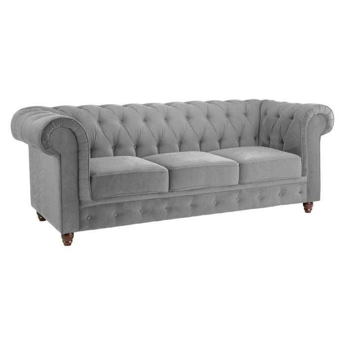Kensington Flush Grey 3 Seater Sofa