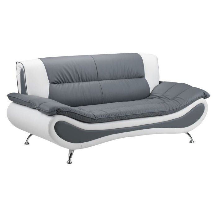 Napoli White and Grey 3 Seater Sofa