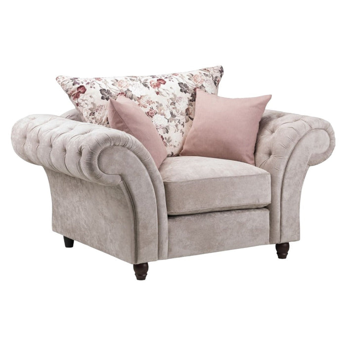 Roma Chesterfield Beige Armchair