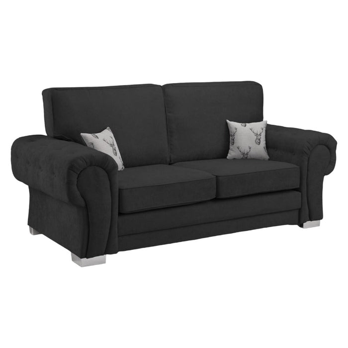 Verona Black 3 Seater Sofa