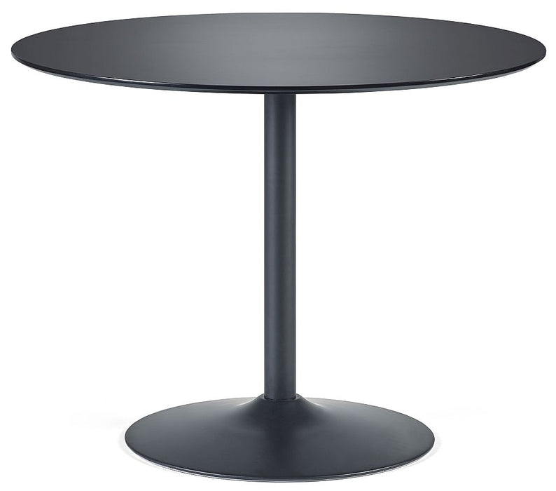 Nero Black Round Dining Table - 2 Seater