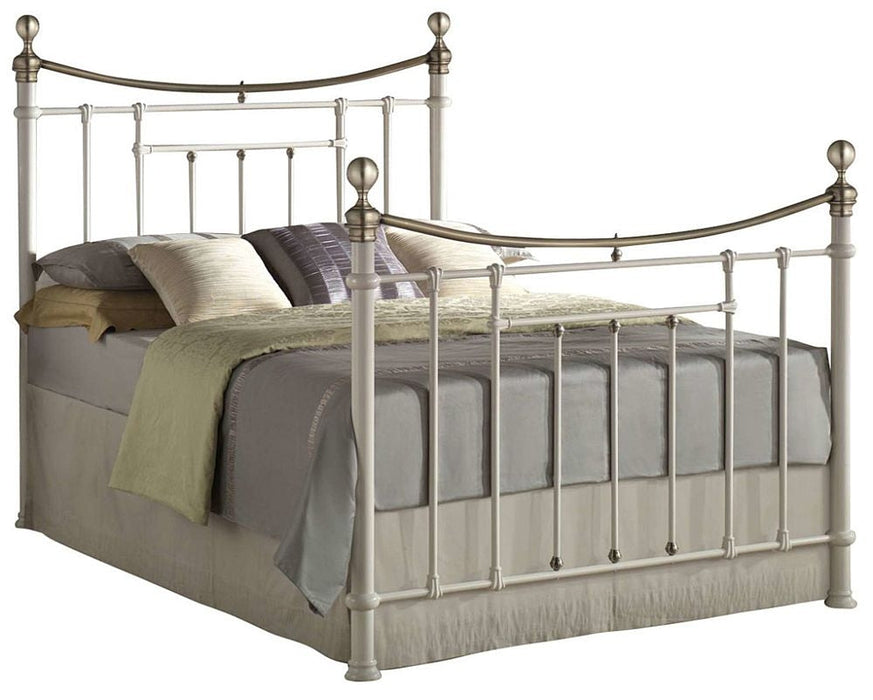 Bronte Cream Metal 5ft King Size Bed