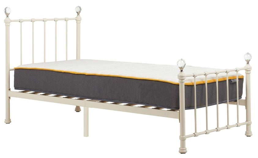 Jessica Cream 3ft Single Metal Bed Frame