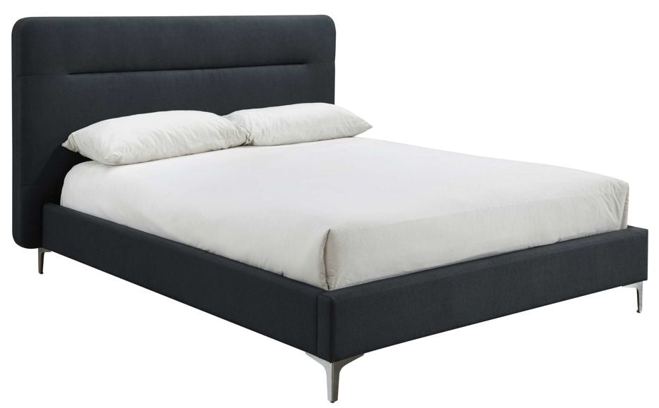 Finn Charcoal Fabric 5ft King Size Bed