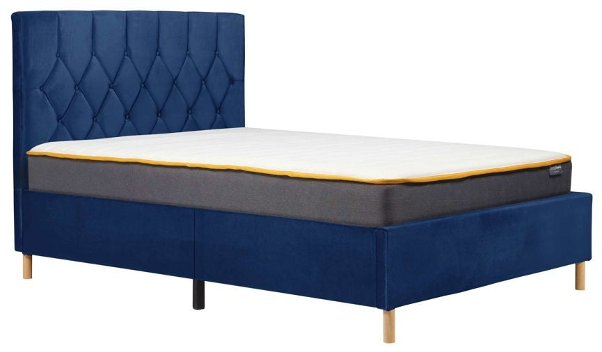 Loxley Blue Fabric 5ft King Size Bed