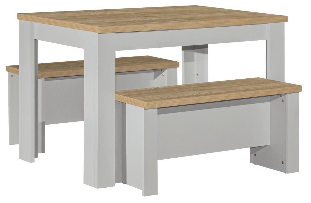 Highgate Grey Dining Set with 2 Bench