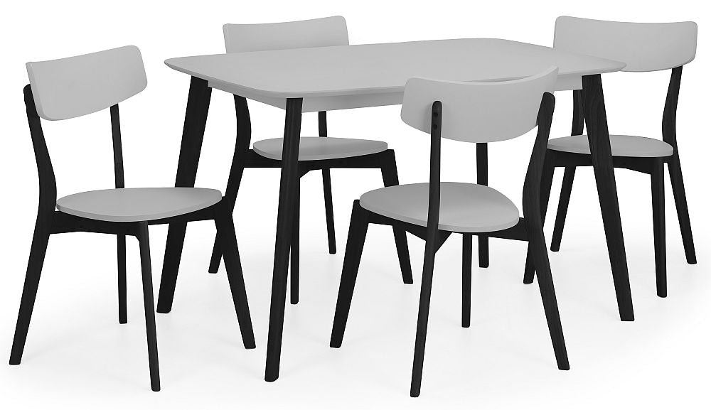 Casa Grey and Black Dining Table - 4 Seater