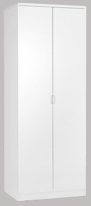 Manhattan White High Gloss 2 Door Wardrobe