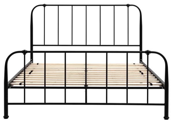 Loughton 4ft 6in Double Metal Bed - Comes in Black and Ivory Options