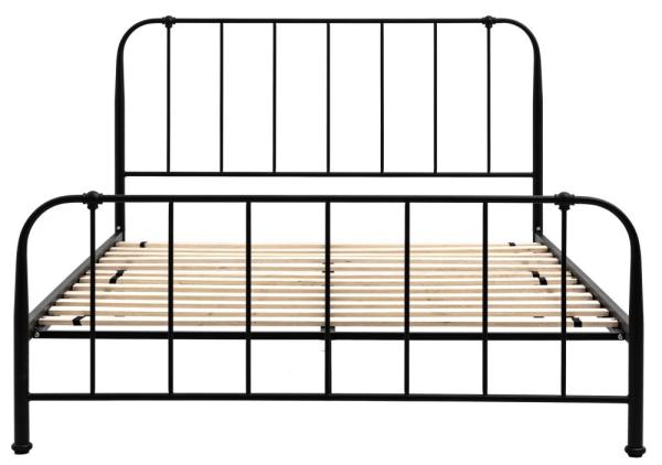 Loughton 5ft King Size Metal Bed - Comes in Black and Ivory Options