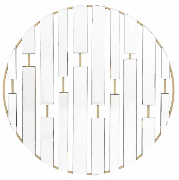 Chertsey Champagne Round Wall Mirror - 90cm x 90cm