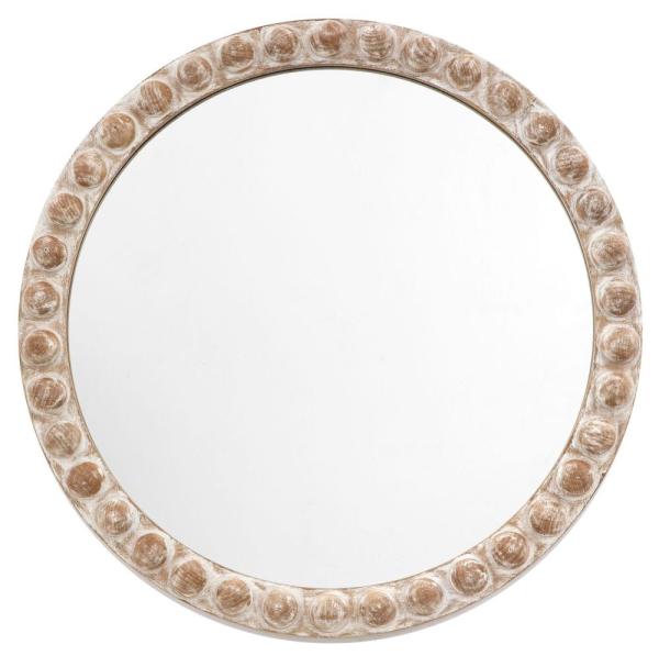 Millbrook Natural Round Wall Mirror - 65cm x 65cm