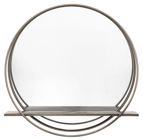 Winslow Black Round Large Mirror - 60cm x 60cm