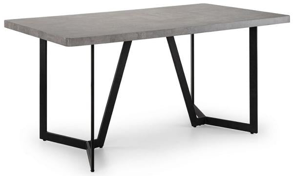 Miller Concrete Effect Top Dining Table - 6 Seater
