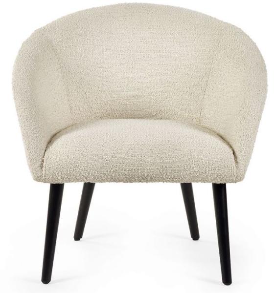 Amari Ivory Boucle Fabric Accent Chair