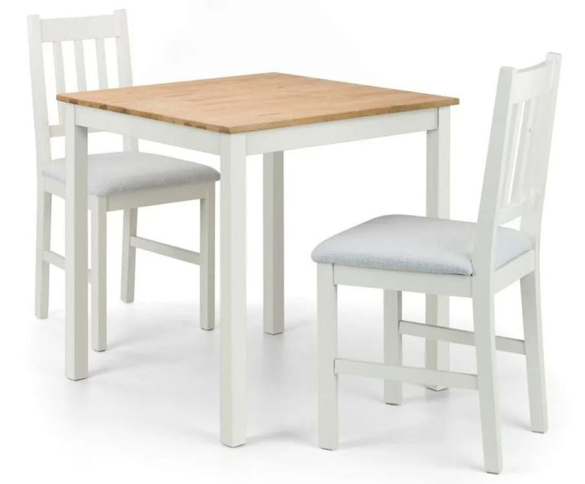 Coxmoor Ivory Painted 2 Seater Dining Set with 2 Chairs