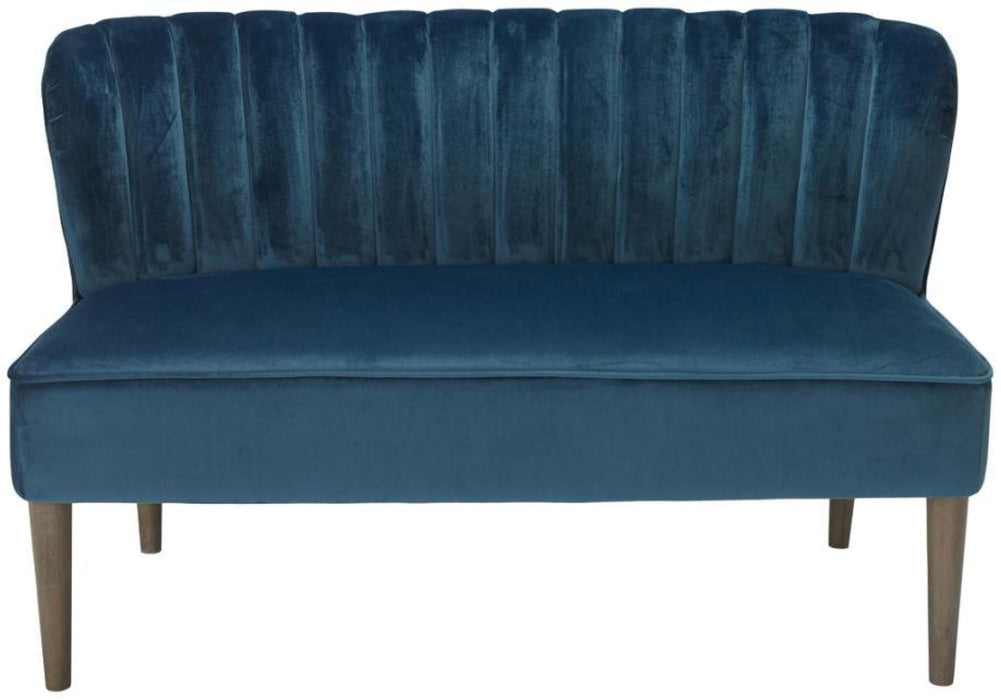 Bella Midnight Blue Fabric 2 Seater Sofa