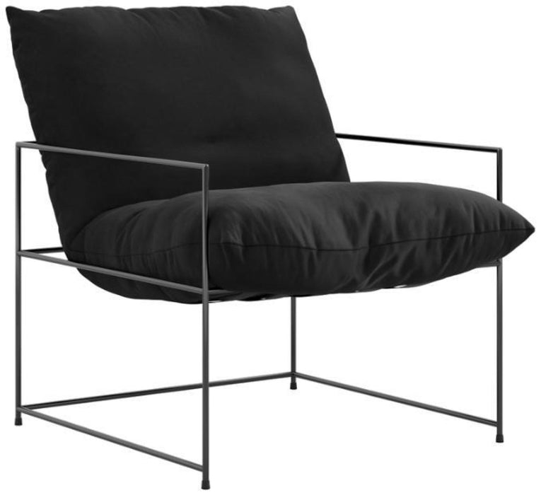 Brook Black Velvet Fabric Chair
