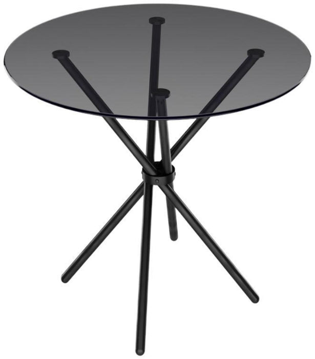Casa Smoked and Black Glass Dining Table