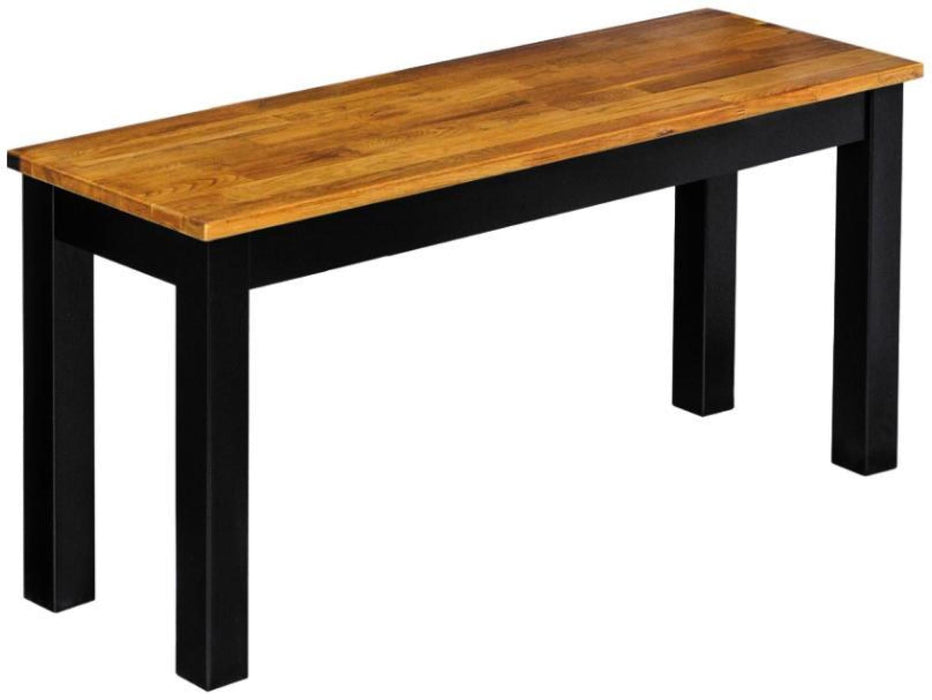 Copenhagen Black Solid Oak Partial Vaneer Bench