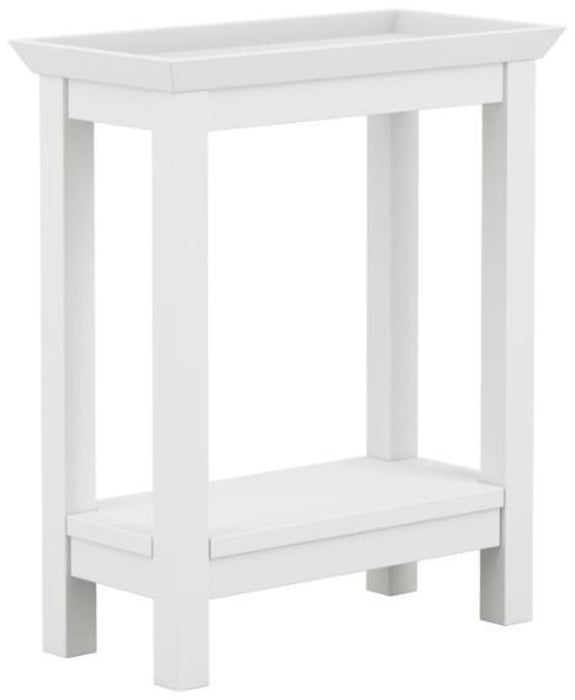 Cote White Rubber Wood Side Table