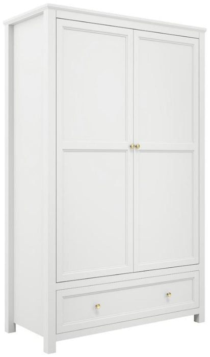 Ives White 2 Door Combo Wardrobe