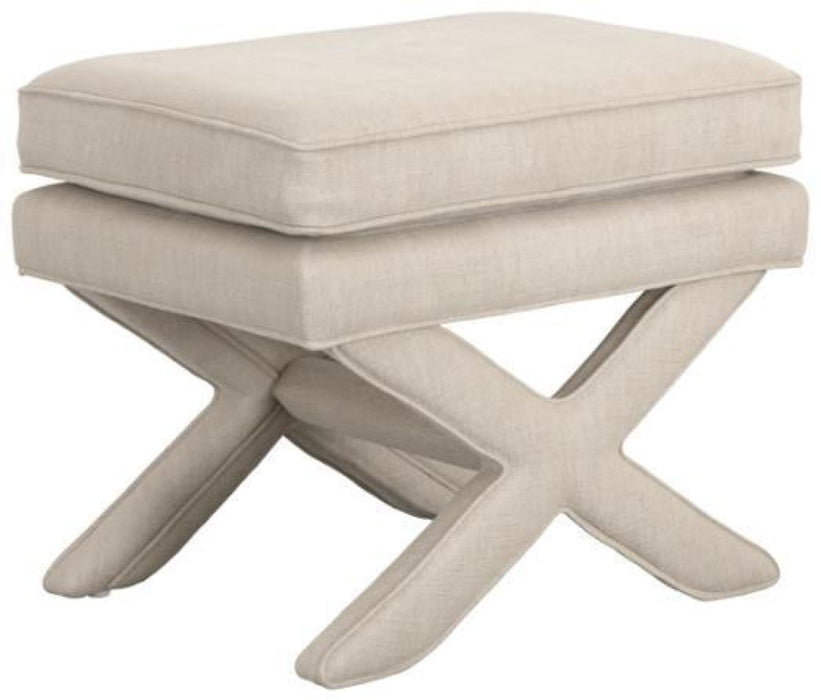 Rhode Stone Linen Blend Fabric Stool