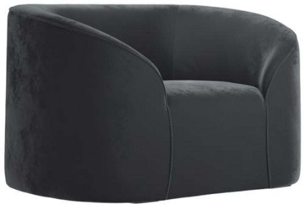 Zuma Black Velvet Fabric Chair