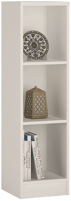 4 You Medium Narrow Bookcase in Pearl White