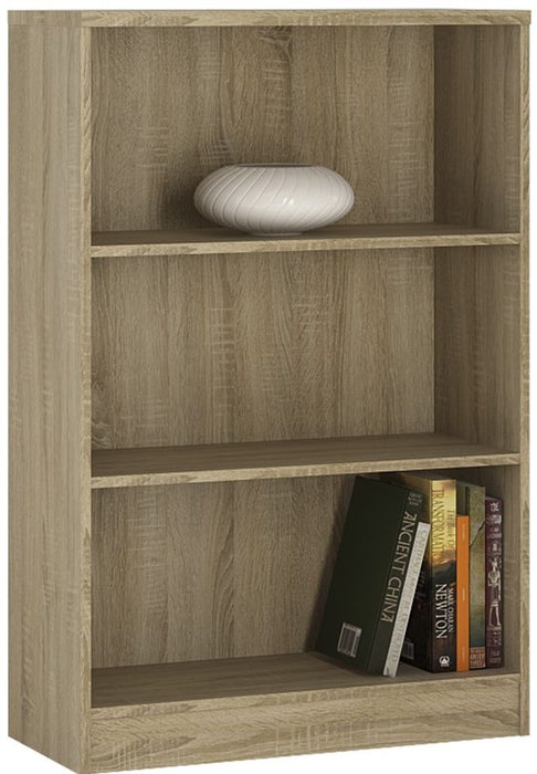 4 You Medium Wide Bookcase in Sonama Oak