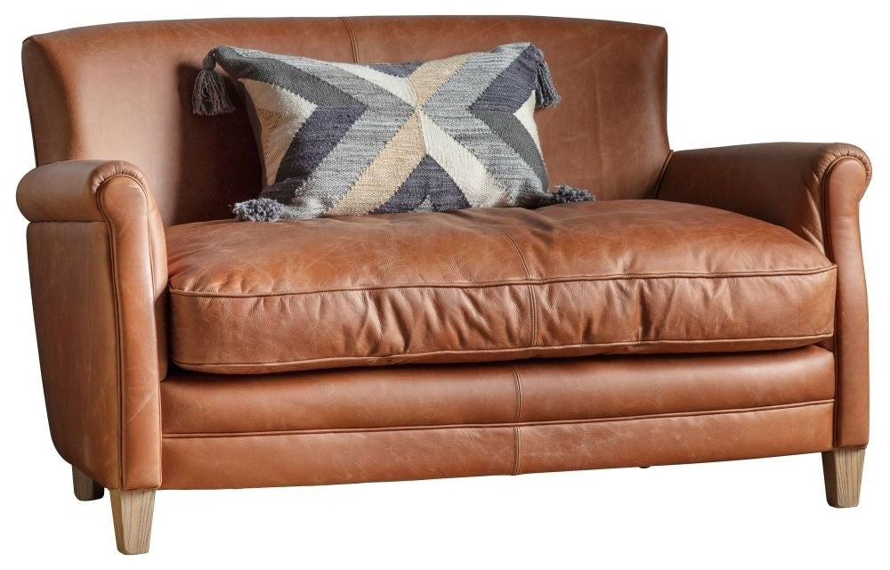 Mr. Paddington Vintage Brown Leather 2 Seater Sofa
