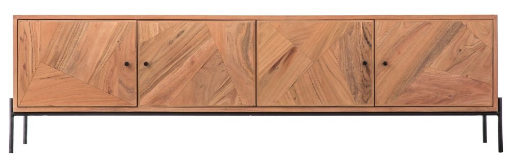 Oklahoma Acacia Wood 4 Door TV Media Unit