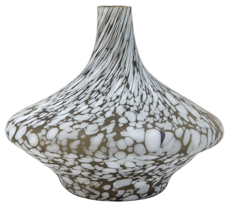 Aditya Brown and White Glass Large Vase