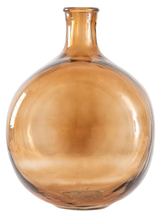 Burwell Brown Glass Medium Bottle Vase
