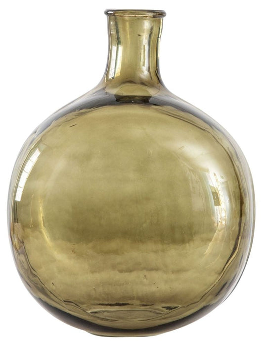 Burwell Green Glass Medium Bottle Vase