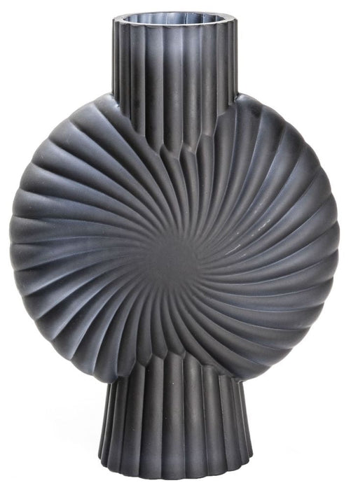 Cassis Black Small Frosted Vase