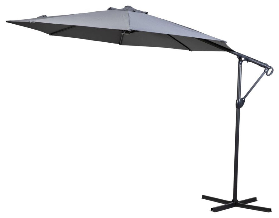 Vazzano Grey 300cm Cantilever Parasol Crank