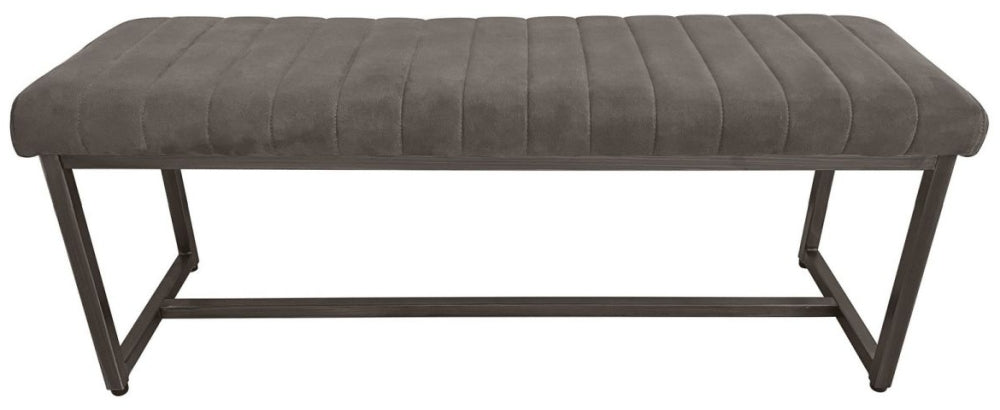 Brooklyn Charcoal Fabric Dining Bench
