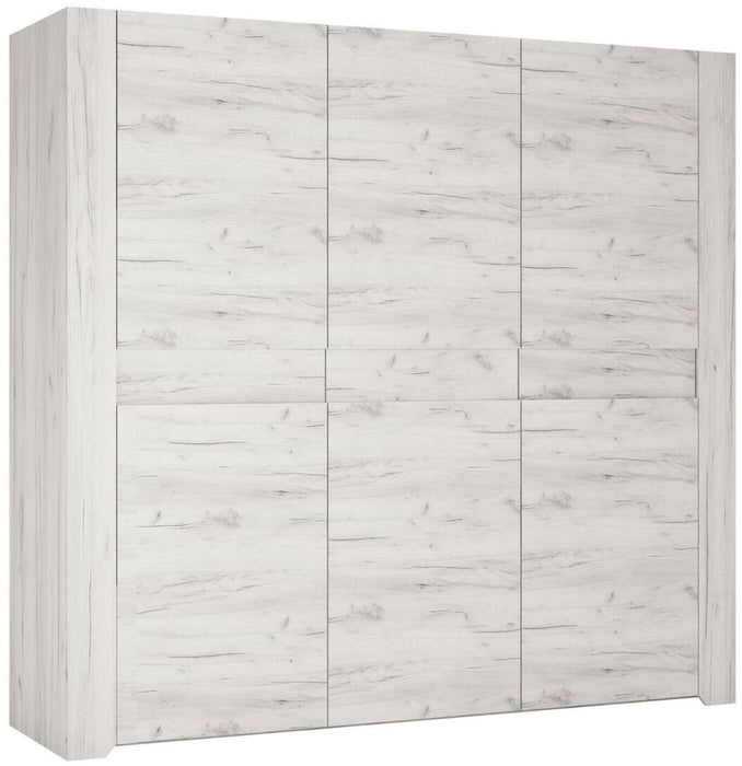 Angel White Oak 3 Door Wardrobe