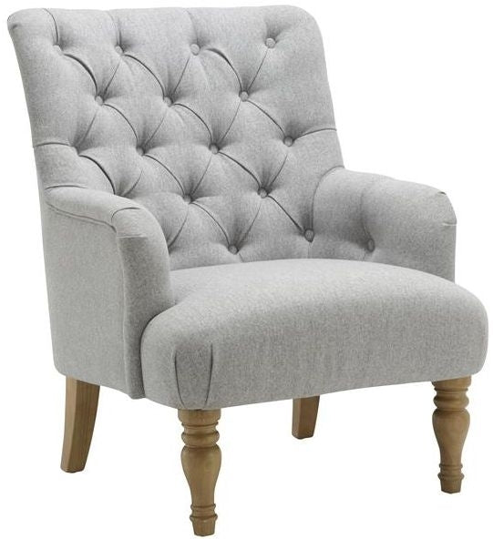 Padstow Grey Fabric Highback Armchair