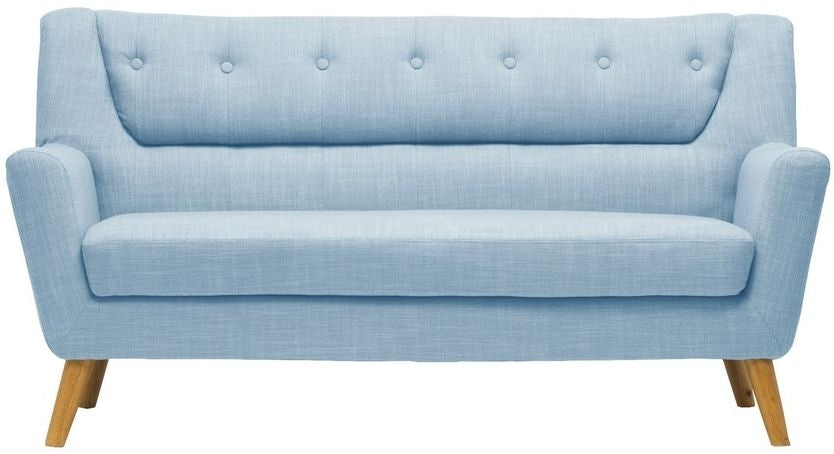 Lambeth Blue Fabric 3 Seater Sofa