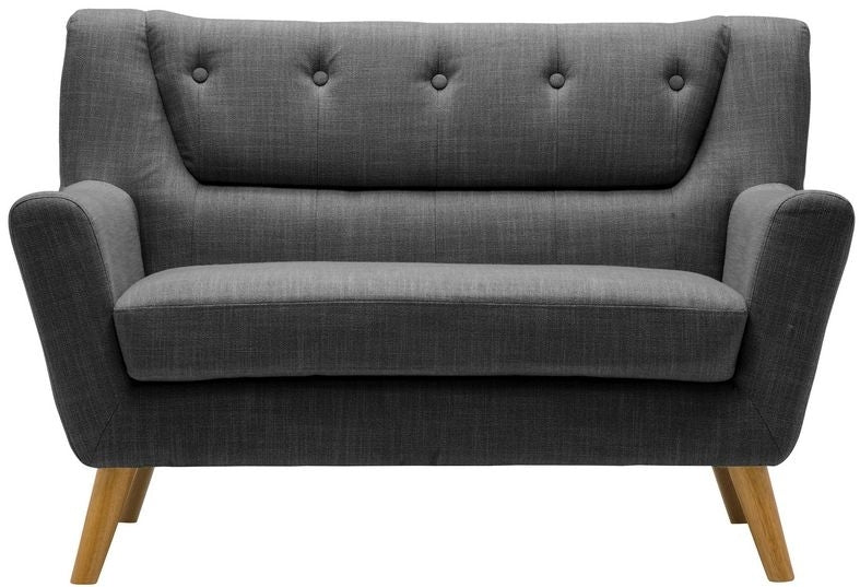 Lambeth Grey Fabric 2 Seater Sofa