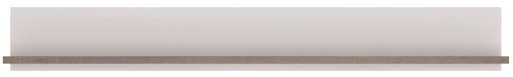 Chelsea Living Wall Shelf in White with Truffle Oak Trim