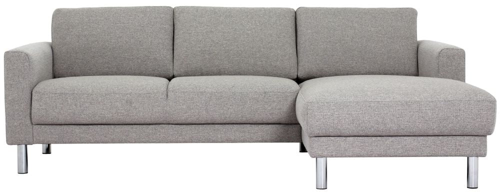 Cleveland Chaiselongue Sofa in Nova Light Grey (RH)