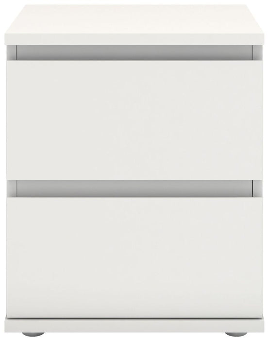 Nova Bedside 2 Drawer in White