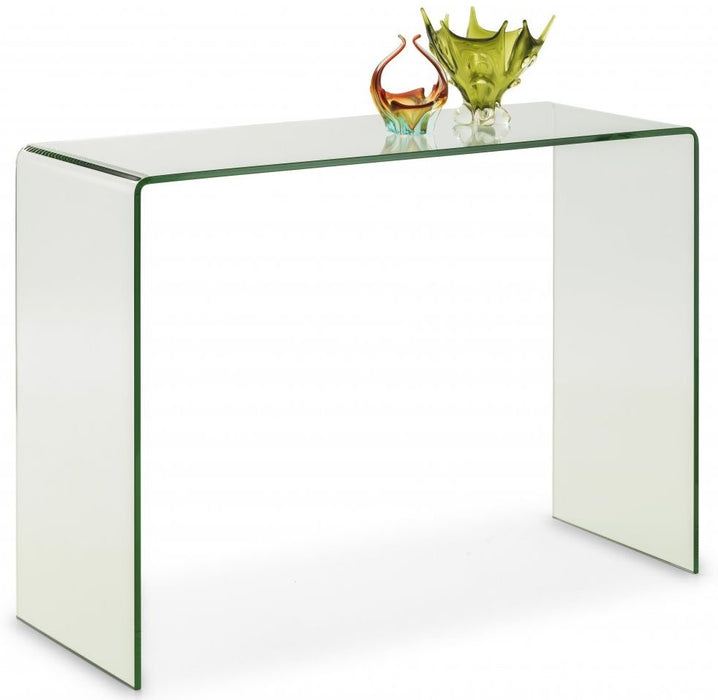 Amalfi Clear Glass Console Table