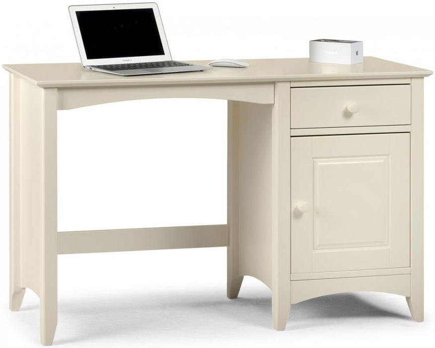 Cameo Stone White Pine 1 Door 1 Drawer Writing Desk