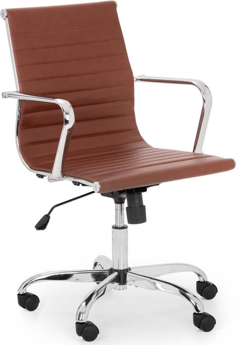 Gio Brown and Chrome Office Chair