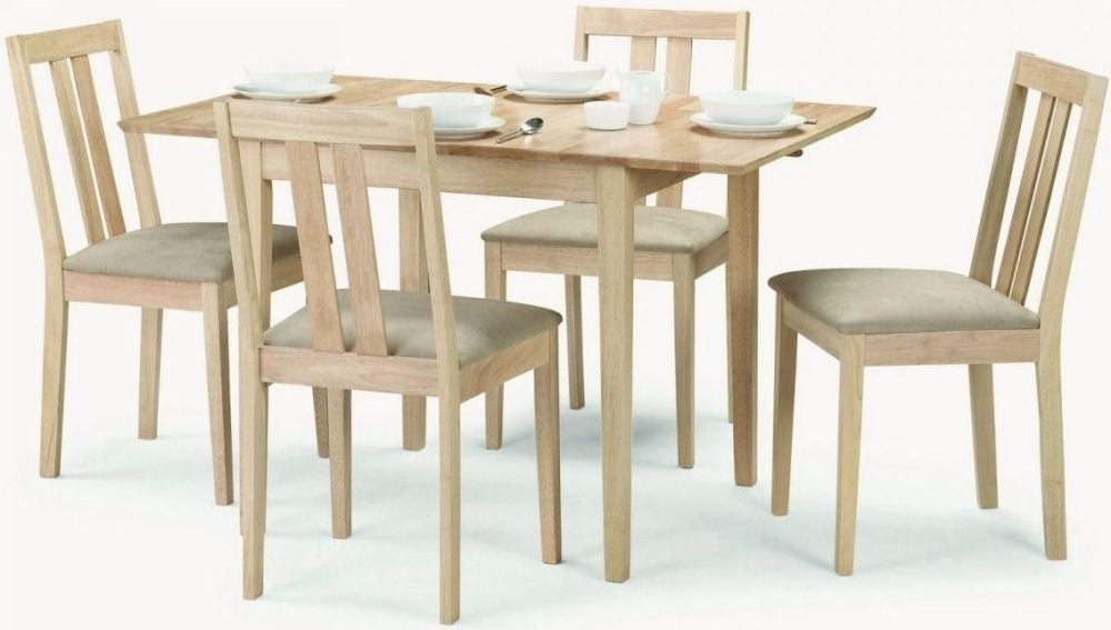 Rufford Wooden 2-4 Seater Extending Dining Table Set with 4 Chairs