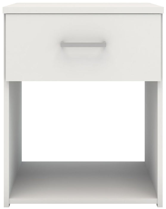 Space Bedside 1 Drawer in White